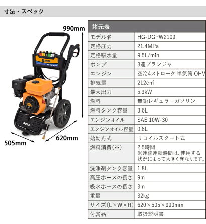 エンジン式高圧洗浄機 13