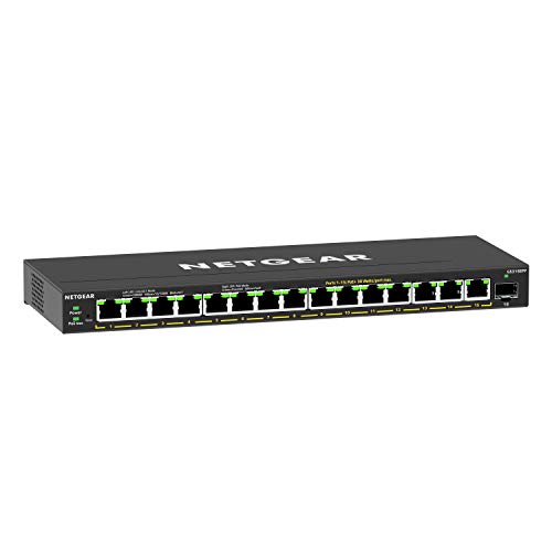 16ポート高電力PoE+ギガビットイーサネットEasy Smart Essentialsスイッチ（231W）、SFPポートx 1 1
