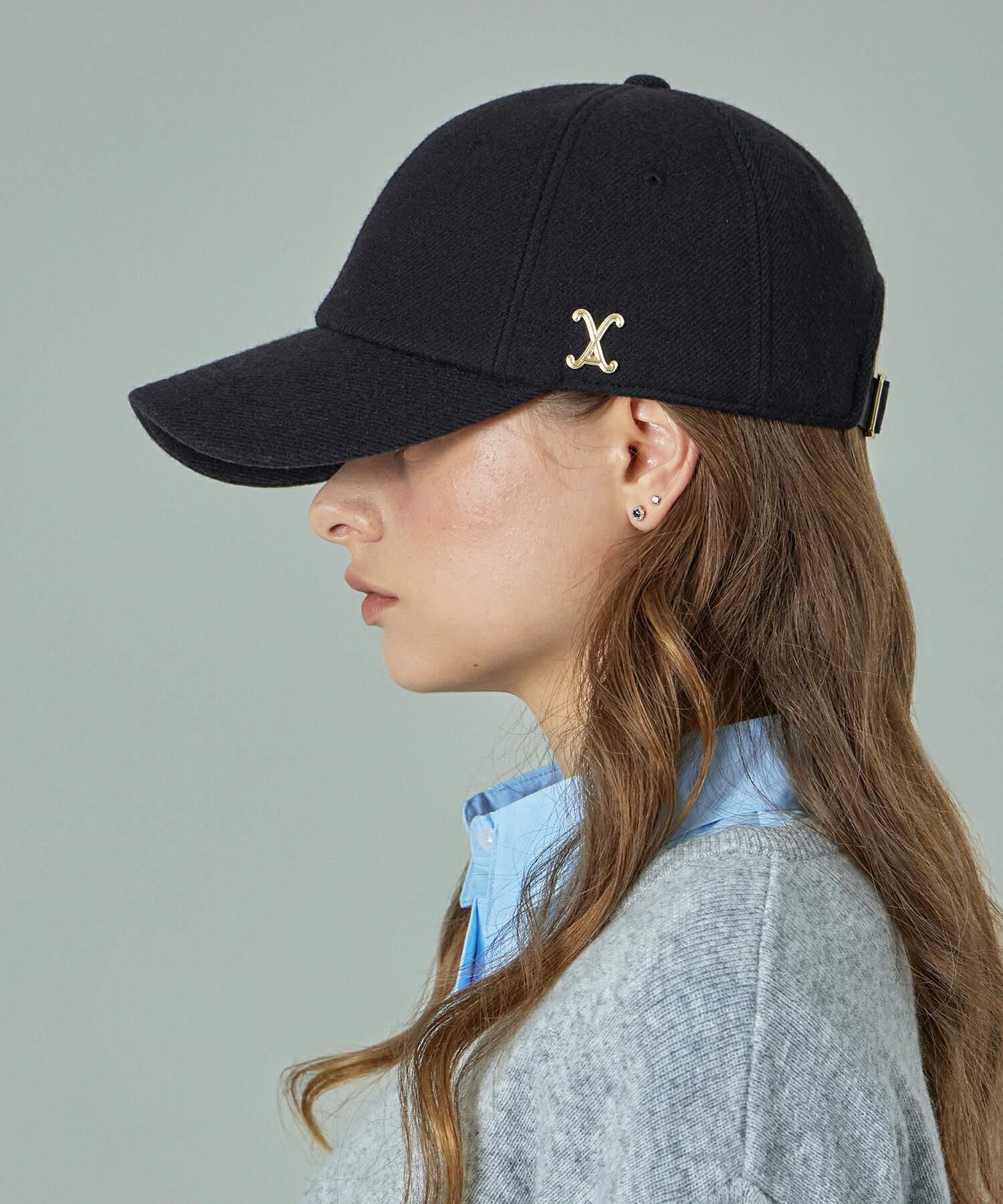 VA Curved Stud Link Wool-Blend Ball Cap 2