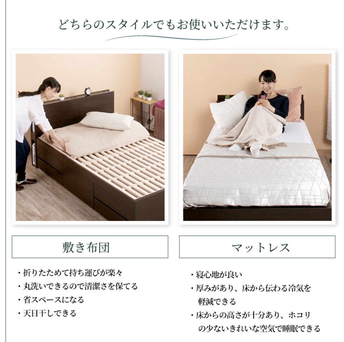 収納ファミリーベッド 組立設置付 薄型プレミアムポケットコイル A+C ワイドK240(SD×2) 組立設置付 大容量収納ファミリーチェストベッド TRACT トラクト