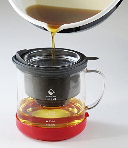 耐熱ガラス製活性炭油ろ過ポットW 2