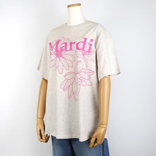TSHIRT TRIPLE FLOWER OATMEAL PINK 2