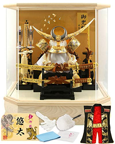 美品【五月人形】吉徳 黒絲縅 上杉謙信公 兜5号収納