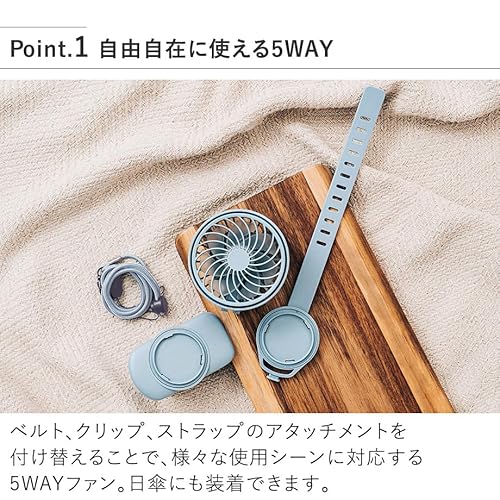 ハンズフリー5WAYミニファン 2