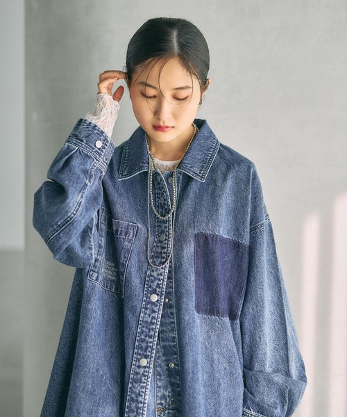 刺繍BIGデニムシャツ 5
