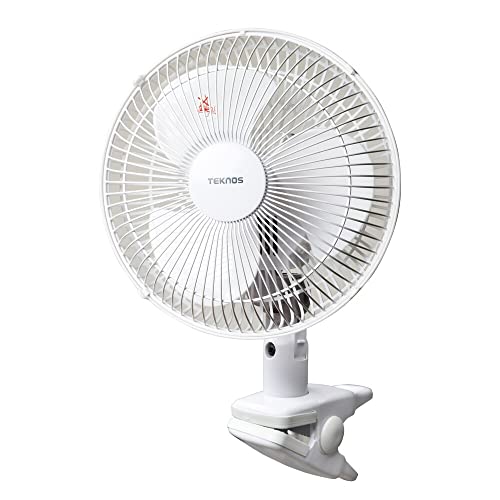 黒い卓上扇風機 3枚羽根 スイッチ式 TEKNOS テクノス 18cm クリップ扇風機 [冷房 ファン コンパクト