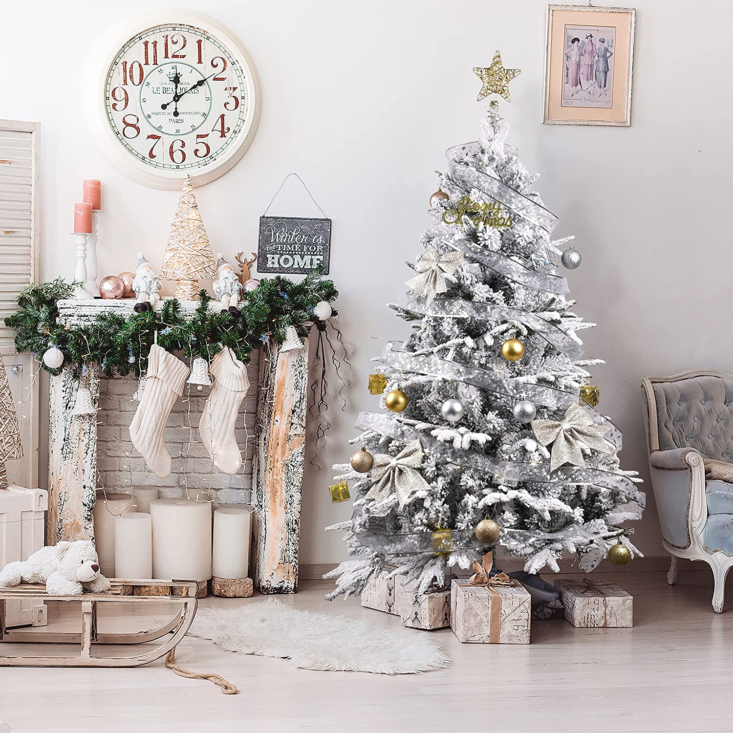 品質のいい Tvilbidvirk4最高級リッチ大型クリスマスツリー300cm ホワイトヌードツリー本物そっくりモミの木が純白で 構成され１本１本細かく本物と見間違うような臨場感
