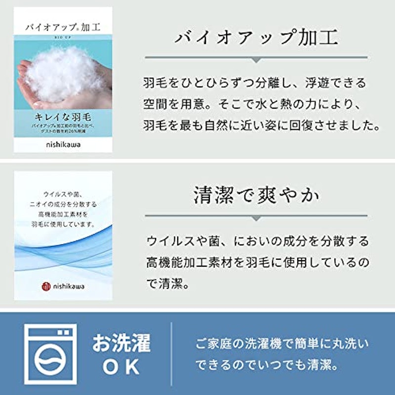 涼感羽毛肌掛け布団 5
