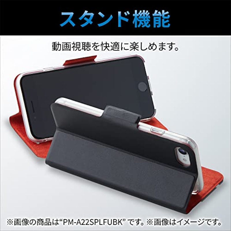 手帳型レザーケース UltraSlim Flowers 磁石付 5