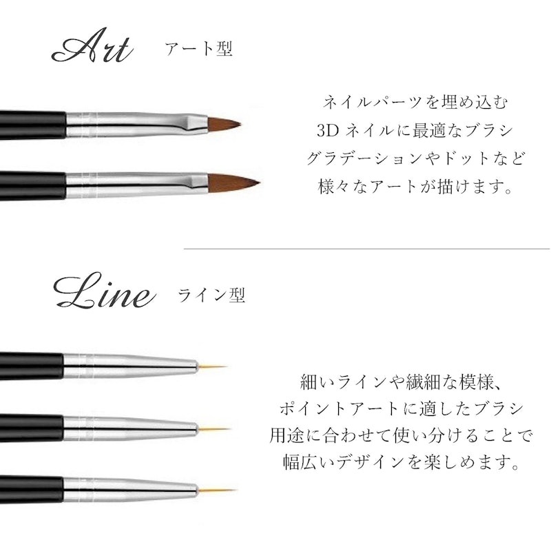 ジェルネイルブラシ セット 4