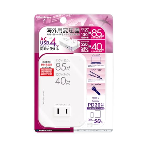 海外用薄型2口変圧器 2