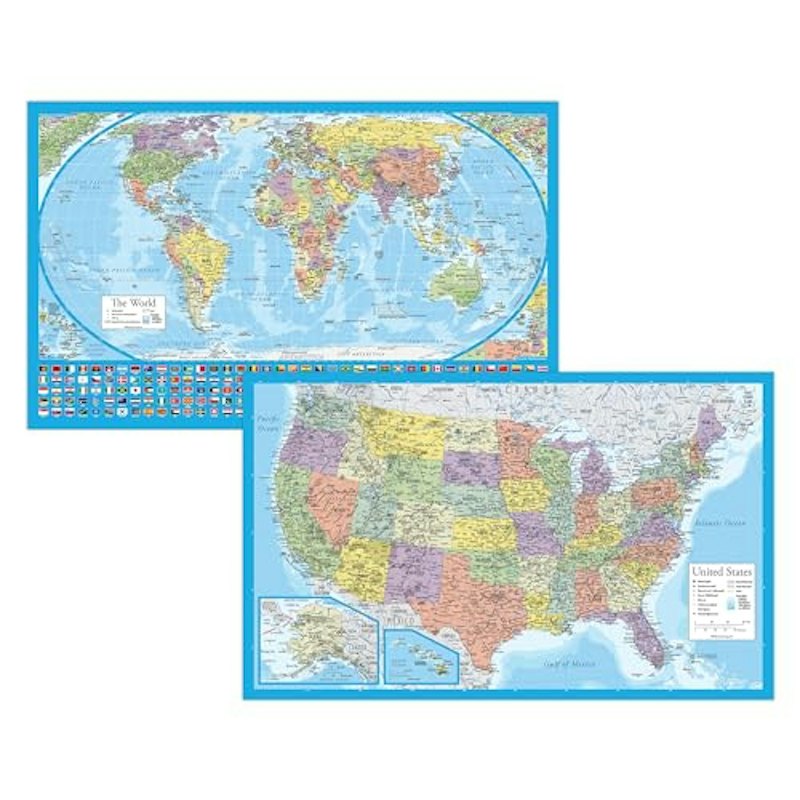ラミネート加工世界地図ポスター 1