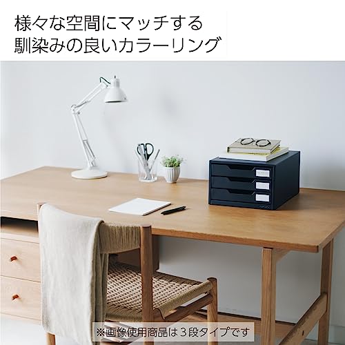 スチール引き出し A4縦 片引 3段 4