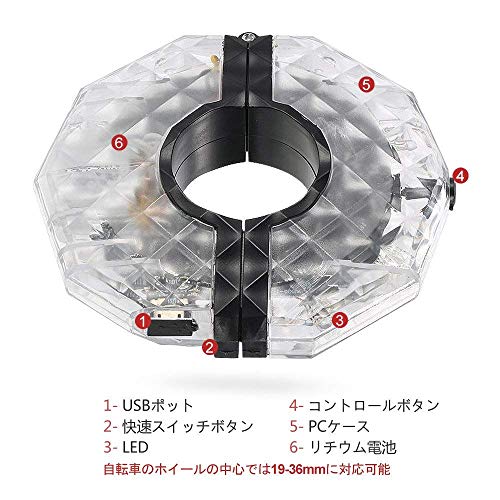 自転車タイヤ用ホイールライト 2