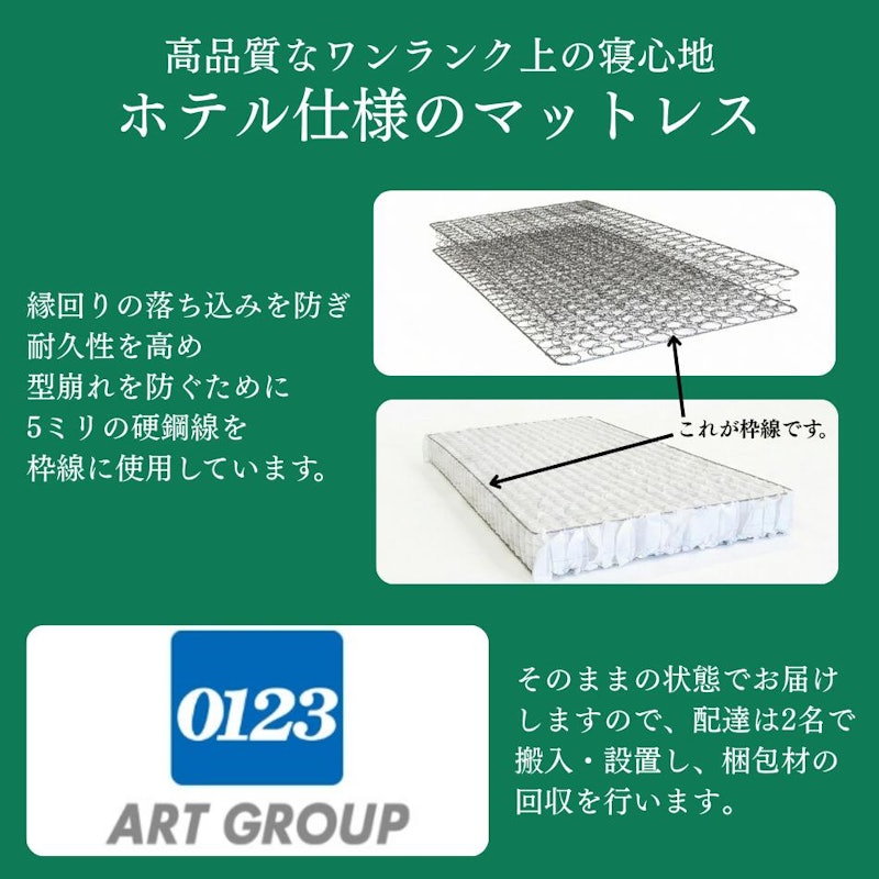 脚付きポケットコイルマットレス 3