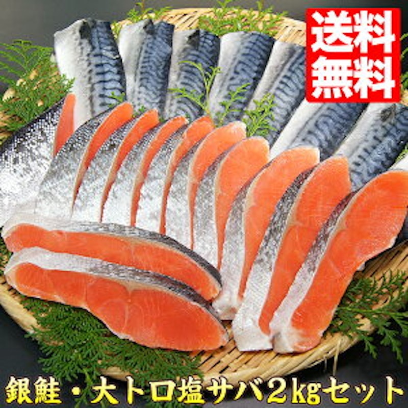 甘塩銀鮭切り身 大トロ鯖半身 セット 1