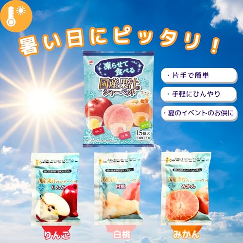 凍らせて食べる国産果汁のシャーベット 3