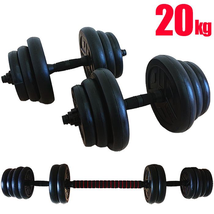 鉄アレー/ダンベル 〔10kg×2本〕 D815