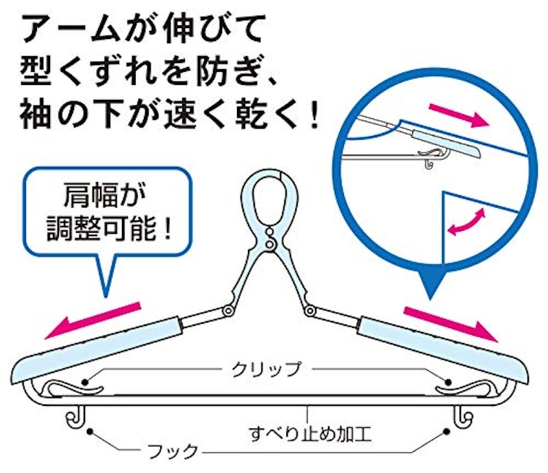 パット付スライドキャッチハンガー 2
