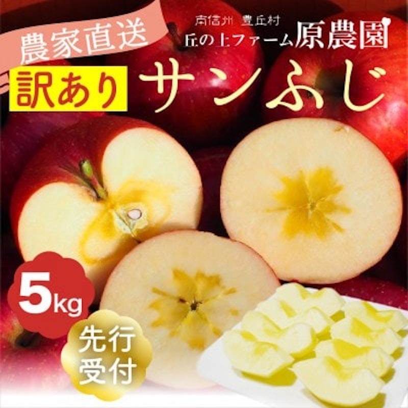 丘の上ファーム 完熟りんご サンふじ訳あり 1