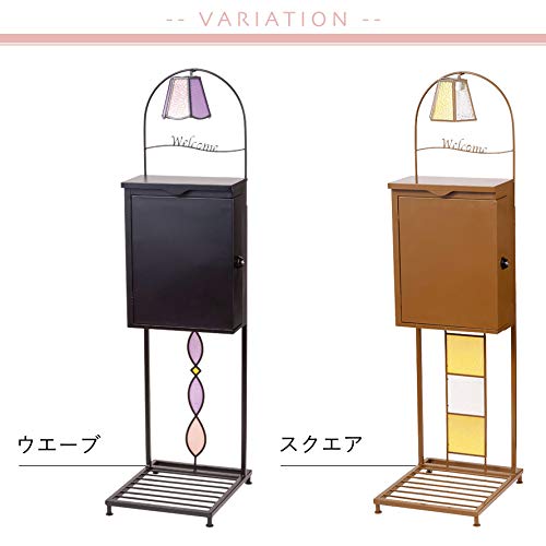 スタンドポスト ステンドグラスウェーブ 5