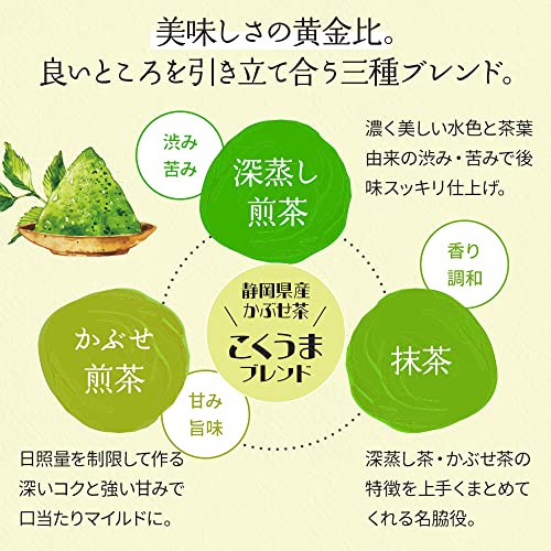 抹茶入り 深蒸し濃茶 ティーバッグ こく​うまブレンド 6