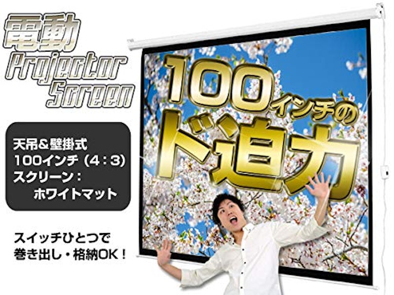 電動式プロジェクタースクリーン 2