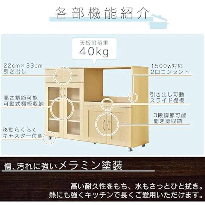 キッチンボード ノエル120 4