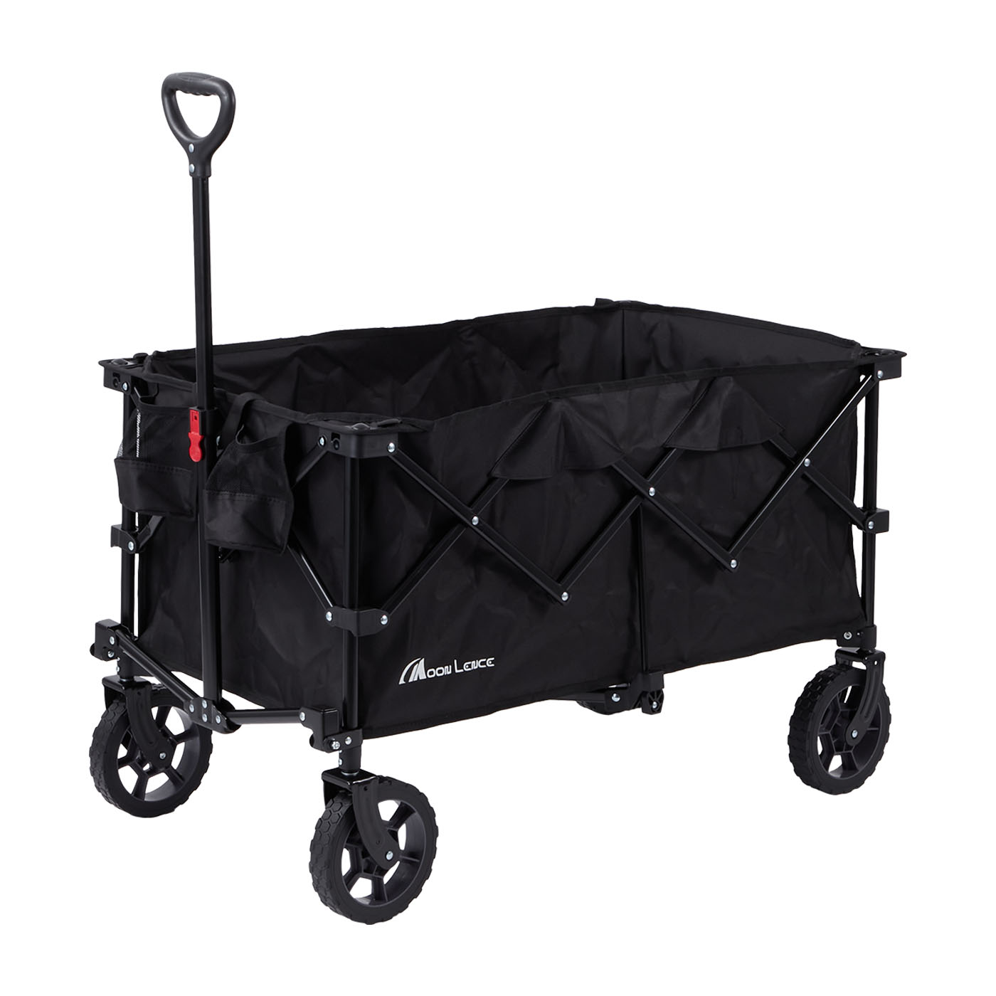 キャリーワゴン アウトドアワゴン キャリーカート カート 120L大容量 耐荷重120kg 4輪 キャンプ 折り畳み 軽量 ワイドタイヤ スチールフレーム 可動ハンドル : キャリーワゴン キャリーカート Azaeahom 折りたたみ 大