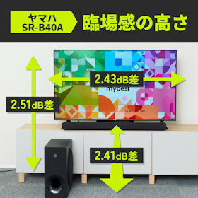 ヤマハ サウンドバー SR-B40Aの口コミ・評判は?実際に使ってよい点 ヤマハ サウンドバー SR-B40Aの口コミ・評判は?実際に使ってよい点