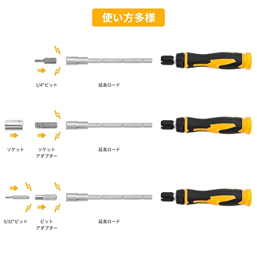 ラチェットレンチ＆ドライバーセット 4