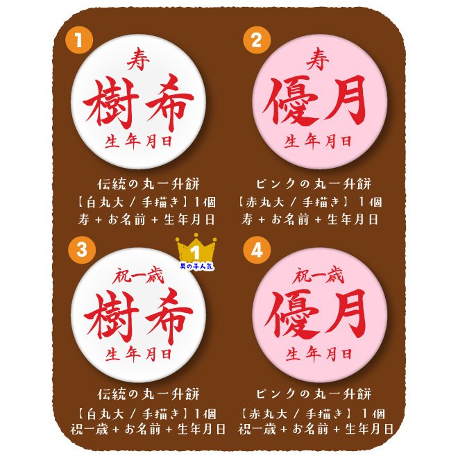 一升餅お祝いセット 6