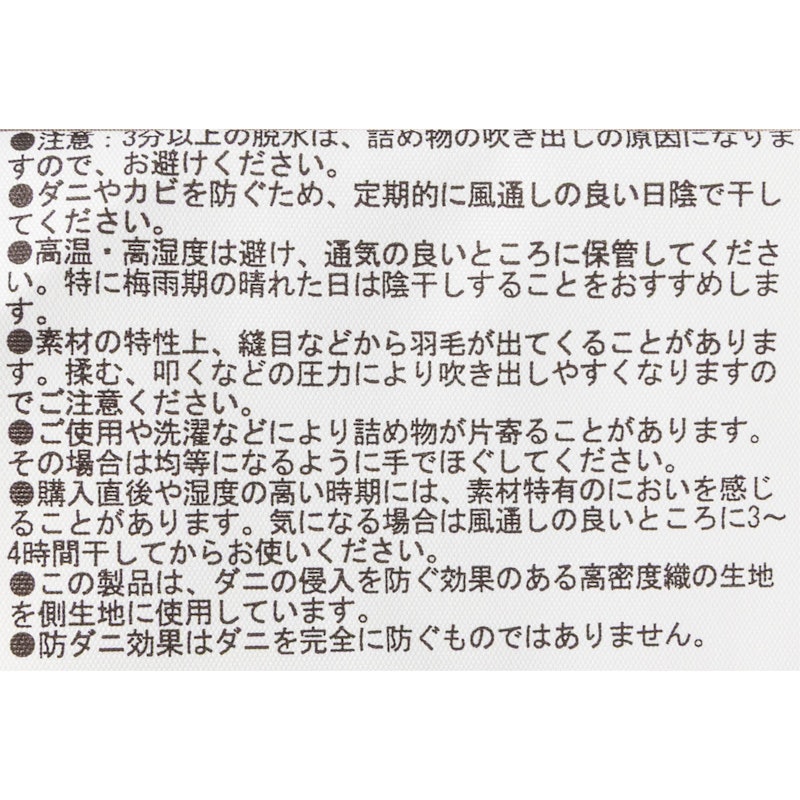 カバーがなくても使える 洗える羽毛薄掛ふとん 3