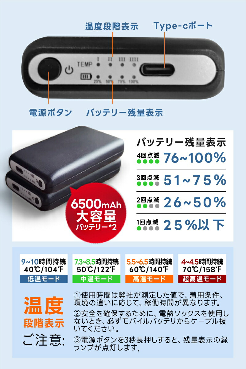 電熱ソックス 4