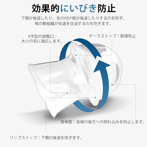 いびき マウスピース 舌用マウスピース いびき防止グッズ 厳しく 無呼吸症候群