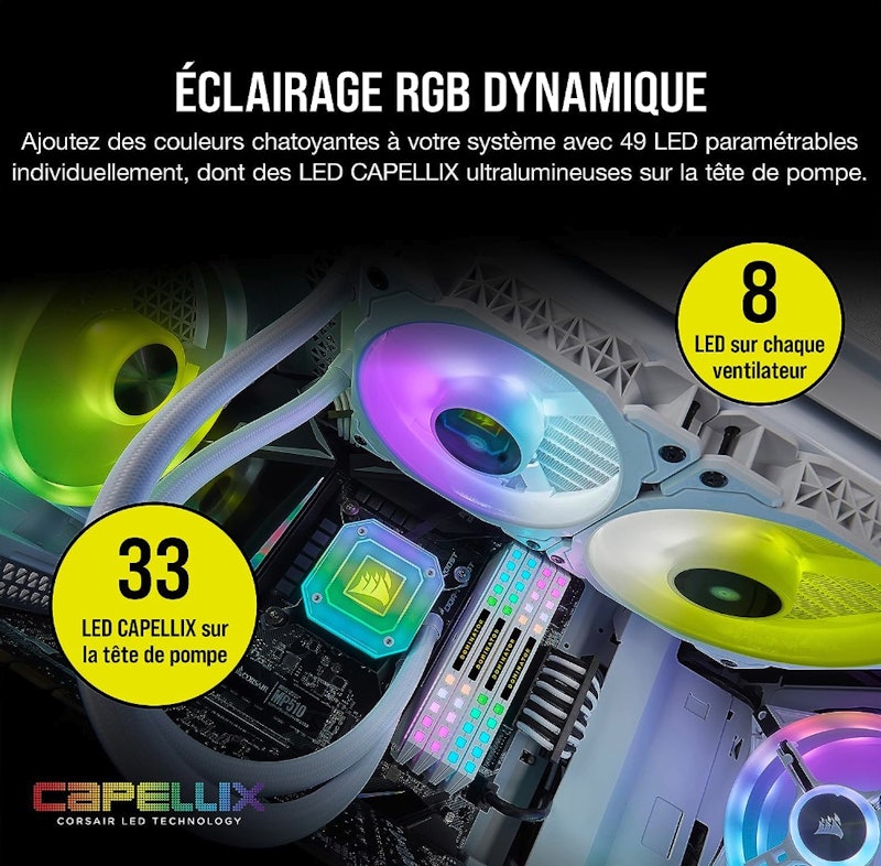 iCUE H100i ELITE CAPELLIX 水冷式 CPU クーラー 5