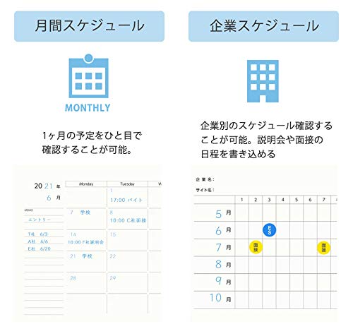 就活TECHO スケジュール帳 ユメキロック 7