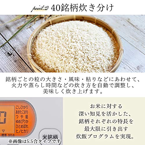 米屋の旨み 銘柄炊き ジャー炊飯器 3合 ホワイト 4