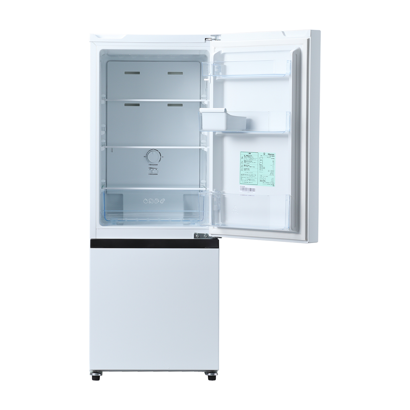 高い素材 ハイセンス 冷蔵庫 2ドア 右開き 162L HR-D16F ホワイト