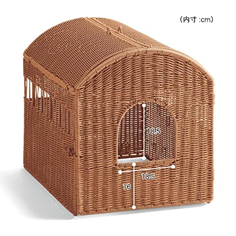洗えるラタン調の猫トイレカバー 9