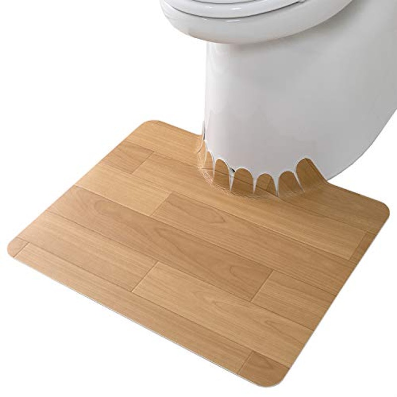 吸着拭けるフロアトイレマット ウッド ショート 1