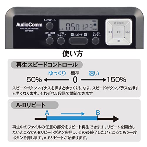CDプレーヤー語学学習用ポータブル 4