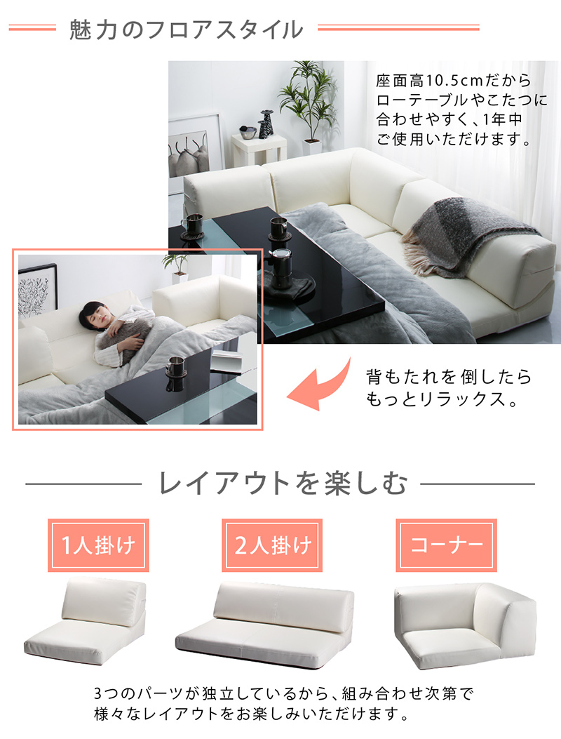 フロアコーナーソファ 3