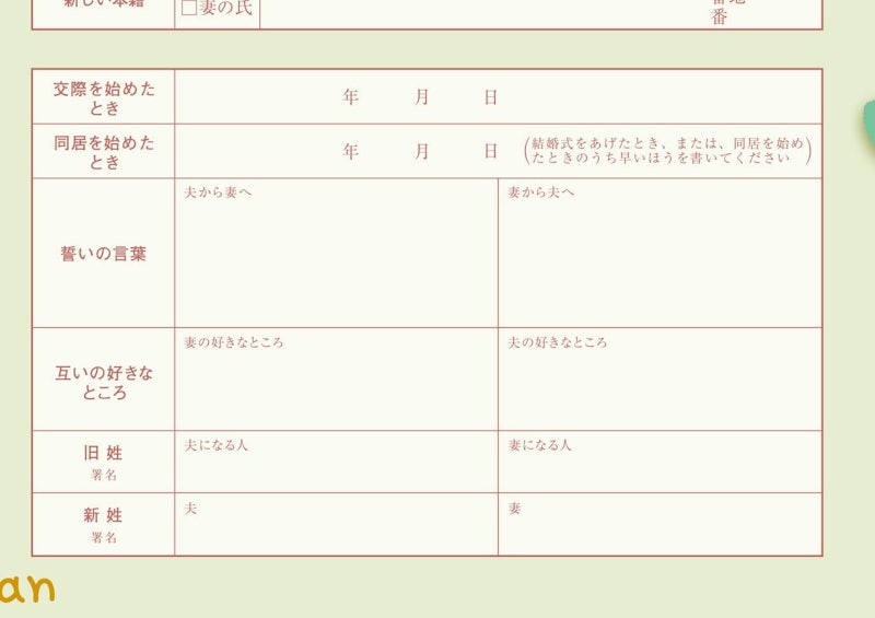 役所に提出できる婚姻届 しろたん(フラワー) 4
