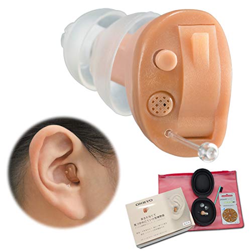 補聴器 イヤホン型 両耳 イヤーピース 6チャンネルのデジタルチップ シリコンイヤーピース3種類付き