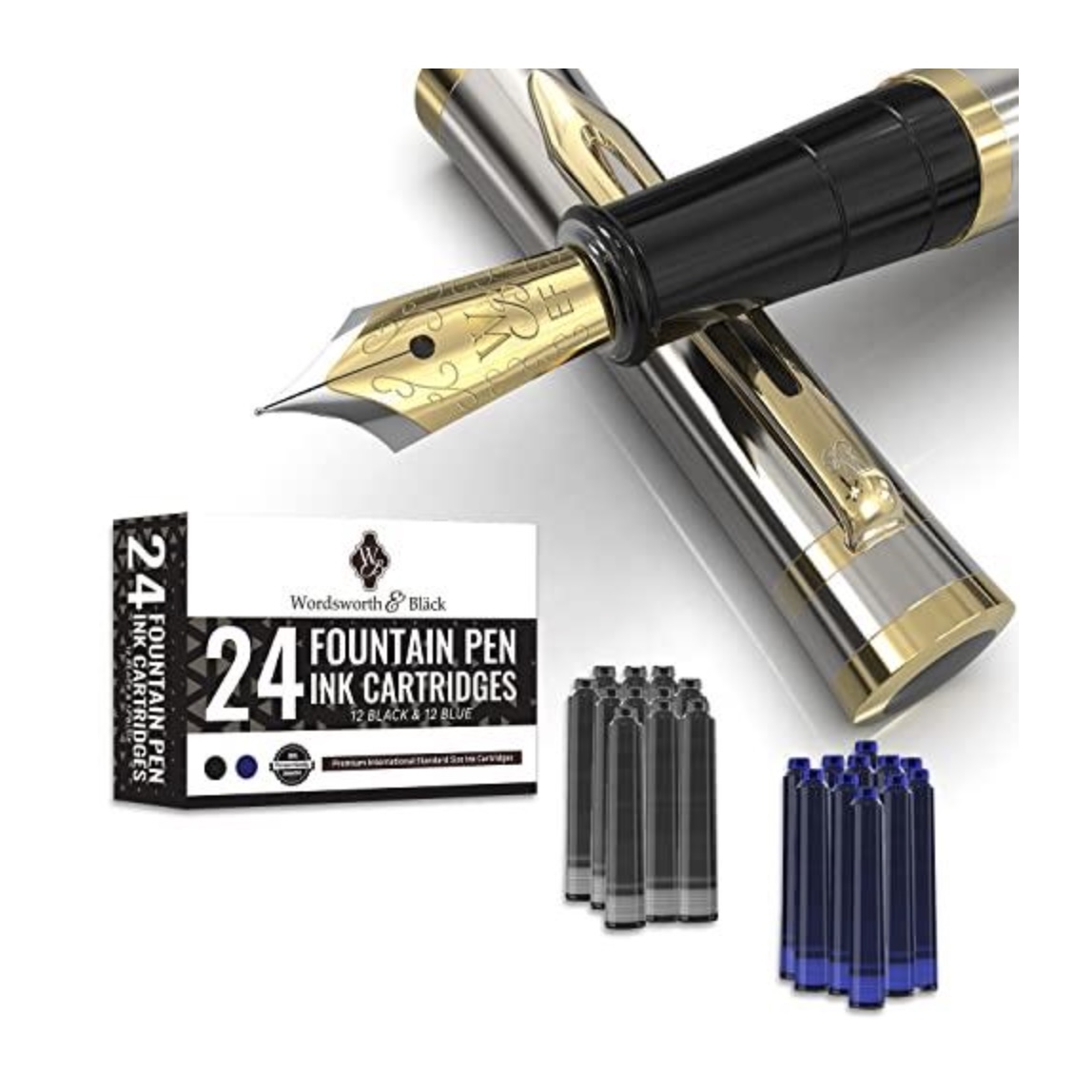 ダークグリーン 万年筆 金メッキペン先