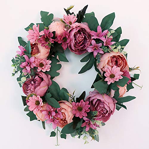 バラやラナンキュラスのお花畑リース ドライフラワーリース 母の日