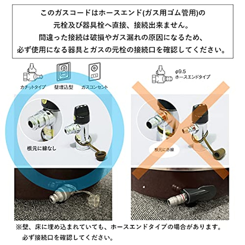 プラグ接続用ガスコード 6