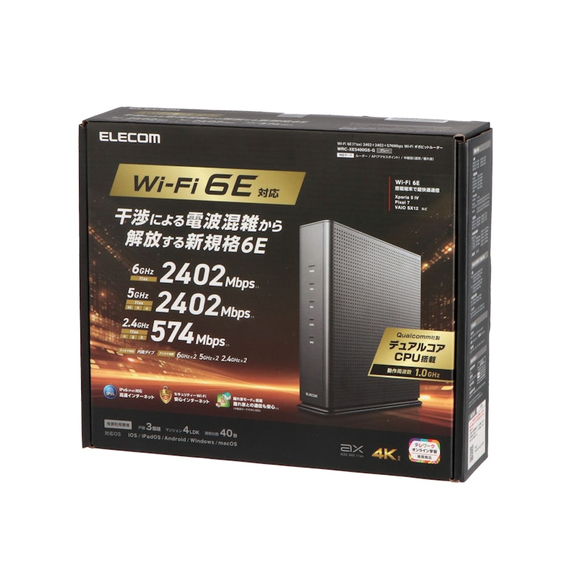 Wi-Fi 6E(11ax) 2402+2402+574Mbps Wi-Fi ギガビットルーター 6