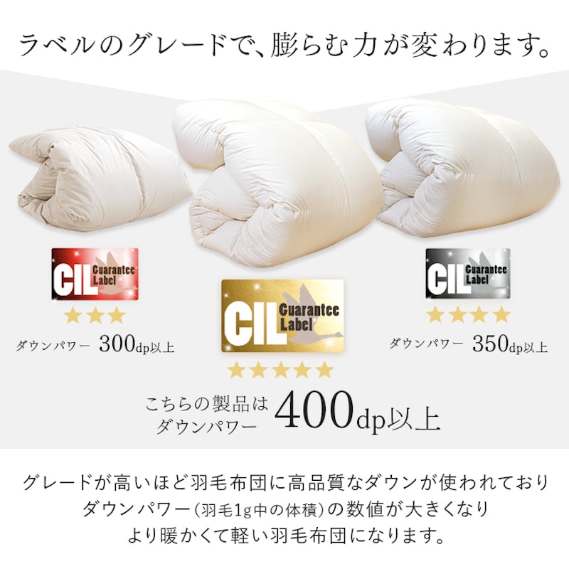 2枚合わせ羽毛布団 4